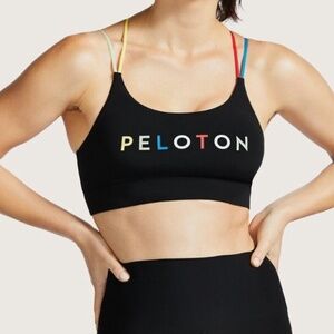 NWT Peloton Womens United Speed Up Sports Bra (Black)